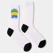 Gabunische Flagge Socken (Rechts)