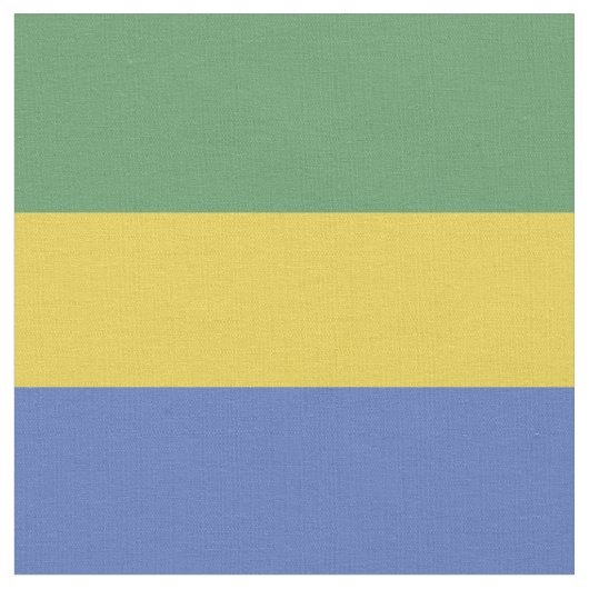 Gabunische Flagge Stoff (Nahaufnahme)