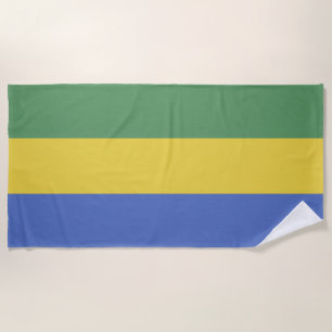 Gabunische Flagge Strandtuch