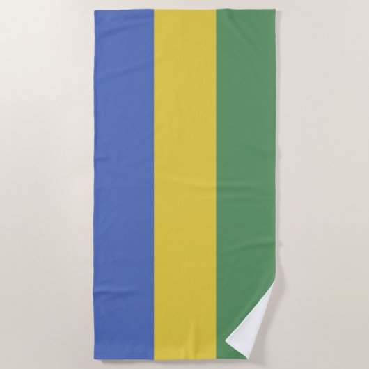 Gabunische Flagge Strandtuch (Vorderseite)