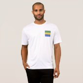 Gabunische Flagge T-Shirt (Vorne ganz)