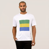 Gabunische Flagge T-Shirt (Vorne ganz)