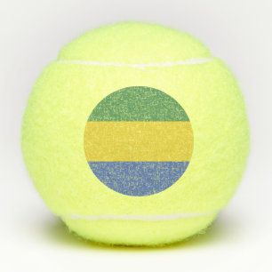 Gabunische Flagge Tennisbälle