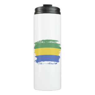 Gabunische Flagge Thermosbecher