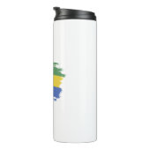 Gabunische Flagge Thermosbecher (Nach rechts gedreht)