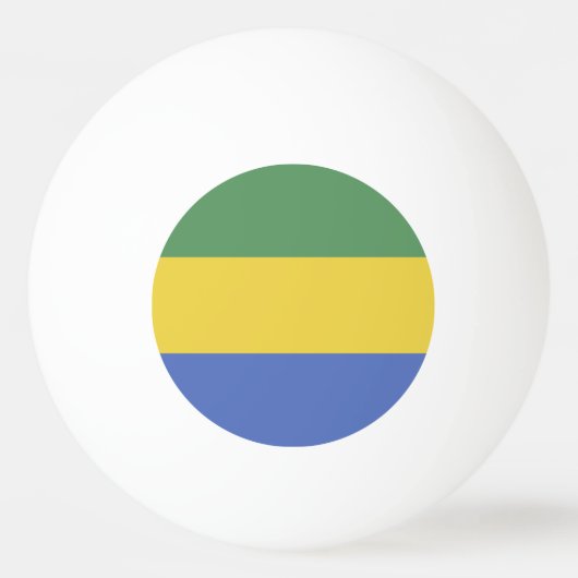 Gabunische Flagge Tischtennisball (Vorderseite)