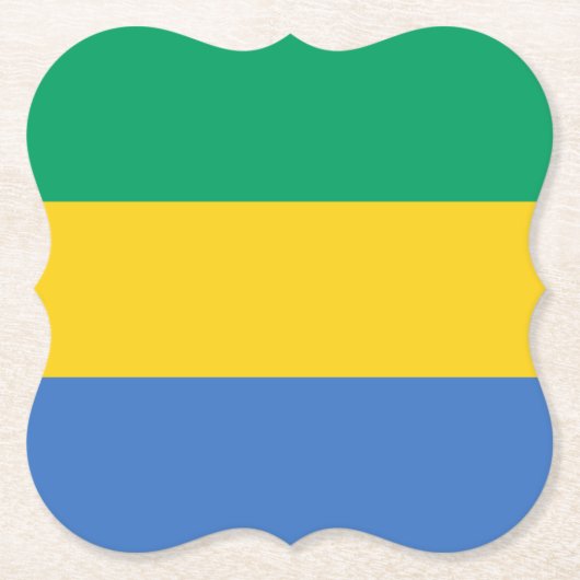 Gabunische Flagge Untersetzer (Vorderseite)