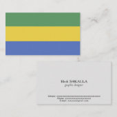 Gabunische Flagge Visitenkarte (Vorne/Hinten)