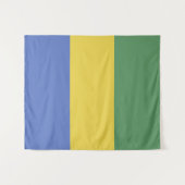 Gabunische Flagge Wandteppich (Vorderseite (Horizontal))