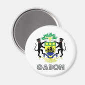 Gabunische Wappendecke Magnet (Vorderseite/Rückseite)