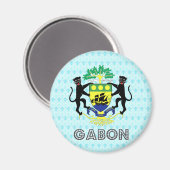Gabunische Wappendecke Magnet (Vorderseite/Rückseite)