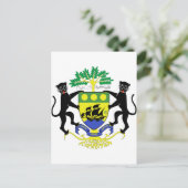 Gabunische Wappendecke Postkarte (Stehend Vorderseite)