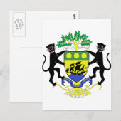 Gabunische Wappendecke Postkarte (Vorne/Hinten)