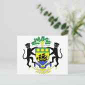 Gabunische Wappendecke Postkarte (Stehend Vorderseite)