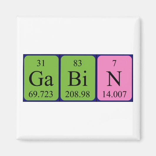 Gabunischer Periodenmagnet Magnet (Vorne)