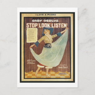Gaby Deslys Stop! Look! Listen! Vintage Songbook C Postkarte