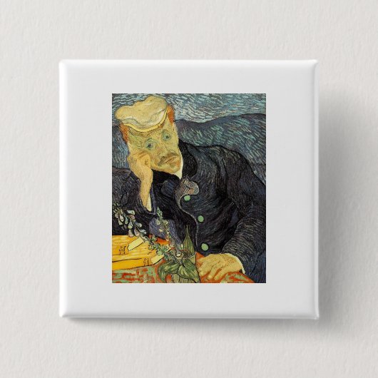 Gachet - Van Gogh - c1890 Button (Vorderseite)