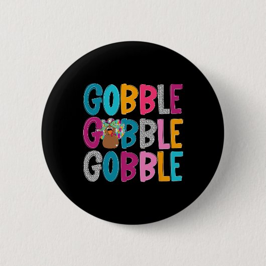 Gack Gack Gack Frohes Erntedankfest Pute Tha Button (Vorderseite)