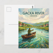 Gacka-Fluss Kroatien Postkarte (Vorne/Hinten)
