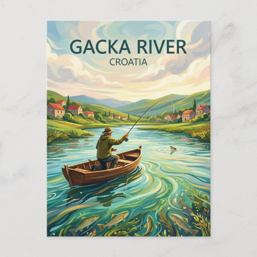Gacka-Fluss Kroatien Postkarte (Vorderseite)