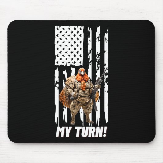 Gackern Gackern Ich bin dran Lustige USA-Flagge Mousepad (Vorne)