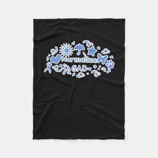 Gad-Aufkleber normalisieren (blau) Fleecedecke (Vorderseite)