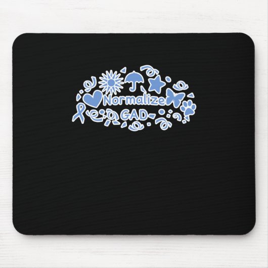 Gad-Aufkleber normalisieren (blau) Mousepad (Vorne)