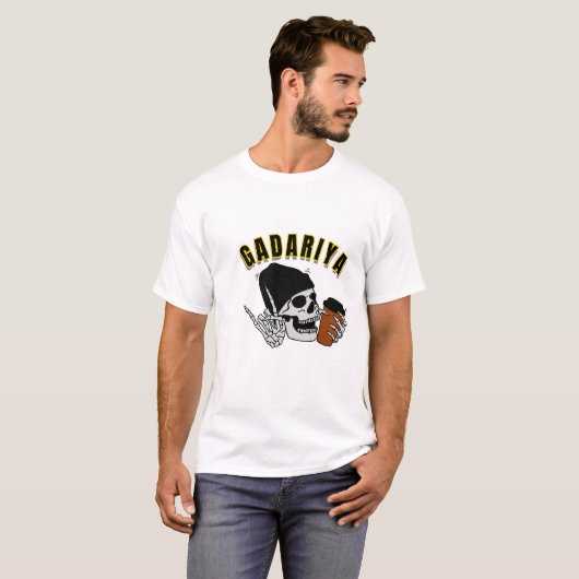 Gadariya Skull Graphic Hindi Typografy T - Shirt (Vorne ganz)