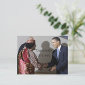 Gaddafi Gadhafi Obama Ein Fehler zur Zeit Postkarte (Stehend Vorderseite)