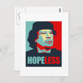 GADDAFI IST HOFFNUNGSLOS POSTKARTE (Vorne/Hinten)