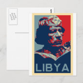 Gaddafi - Libyen Postkarte (Vorne/Hinten)