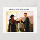 Gaddafi und Bashar al Assad Postkarte (Vorderseite)
