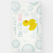 Gaddel ist Enten Geschlecht rosa blau horizontalen Banner (Vertikal)