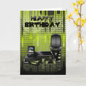 Gadget Lover's Geburtstagskarte mit Technik Karte (Gelbe Blume)