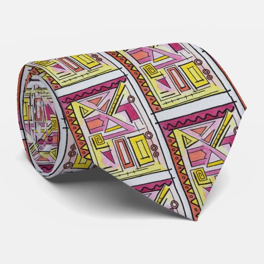 Gadgetry-Sechs-Modern-Geometrisches Muster Krawatte (Gerollt)