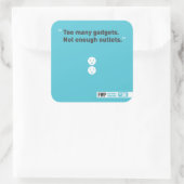 Gadgets Quadratischer Aufkleber (Tasche)