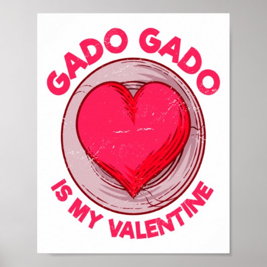 Gado Gado Is My Valentine Indonesian Salad Vegetar Poster (Vorne)