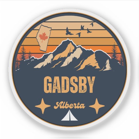 Gadsby, Alberta Aufkleber (Vorderseite)