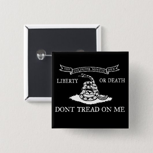 Gadsden"Abstimmungs-Liberalist-" Knopf Button (Vorne & Hinten)