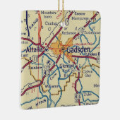 Gadsden AL Vintag Map Keramikornament (Rechts)