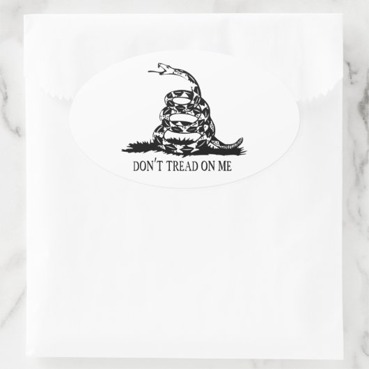 Gadsden betrüge mich nicht ovaler aufkleber (Tasche)