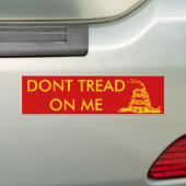 Gadsden_flag 11in Gelb Bumper2 auf Rot Autoaufkleber (Auf Auto)