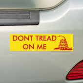 Gadsden_flag 11in Rot Bumper2 Autoaufkleber (Auf Auto)