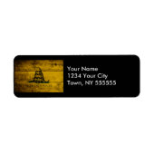 Gadsden Flag auf Altholzkörner (Vorne)