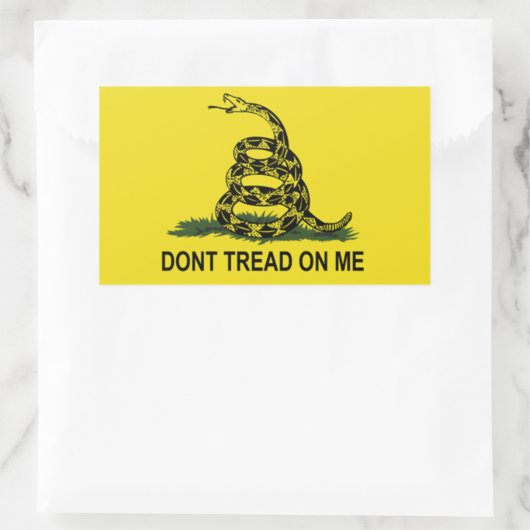 Gadsden-Flag-Aufkleber Rechteckiger Aufkleber (Tasche)
