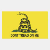 Gadsden-Flag-Aufkleber Rechteckiger Aufkleber (Vorderseite)