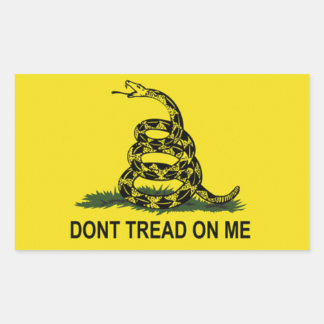 Gadsden-Flag-Aufkleber Rechteckiger Aufkleber