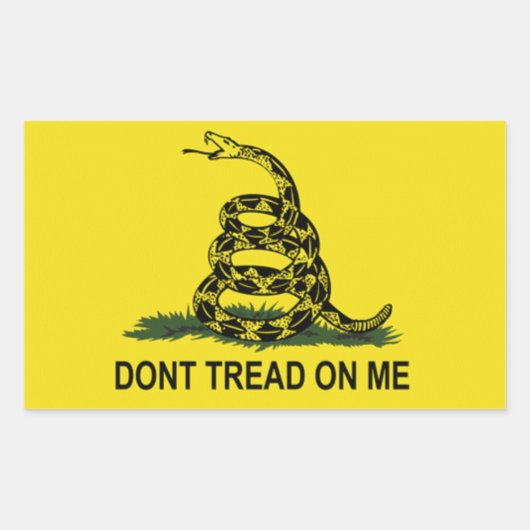 Gadsden-Flag-Aufkleber Rechteckiger Aufkleber (Vorderseite)