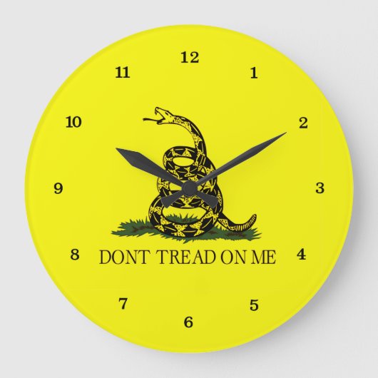 Gadsden Flag, die mich nicht befallen hat Große Wanduhr (Vorderseite)