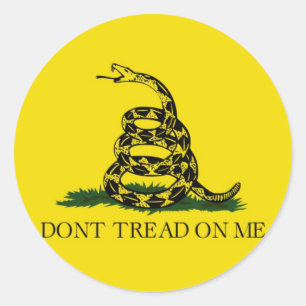 Gadsden Flag, die mich nicht befallen hat Runder Aufkleber